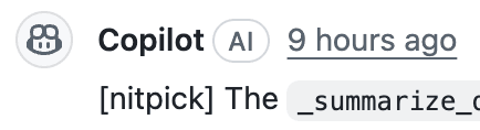 nitpick 코멘트 예시